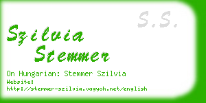 szilvia stemmer business card